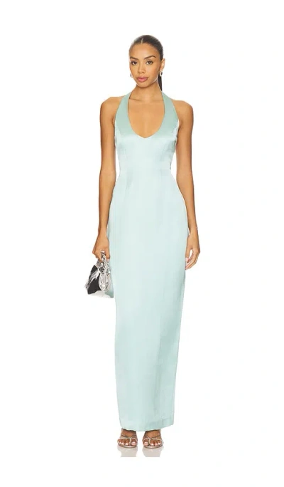 Nookie Sabine Satin Gown In Blue