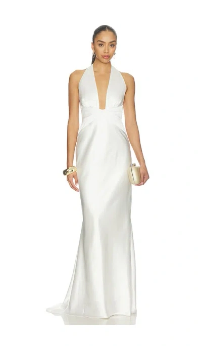 Nookie Scarlet Plunge Gown In White