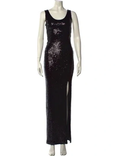 Pre-owned Nookie Scoop Neck Long Dress In Black