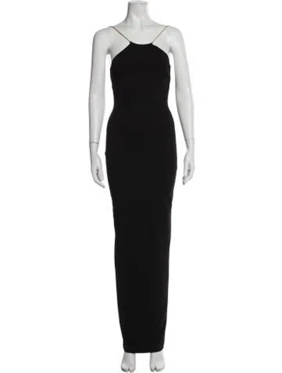 Pre-owned Nookie Scoop Neck Long Dress In Black