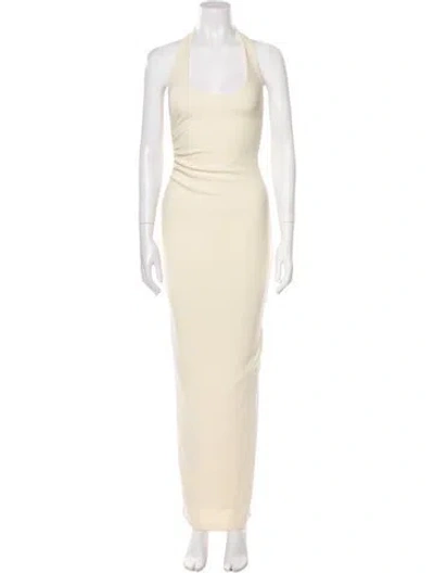 Pre-owned Nookie Scoop Neck Long Dress In Neutral