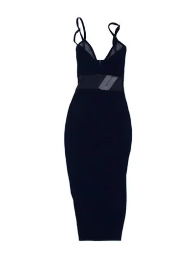 Pre-owned Nookie Scoop Neck Mini Dress In Blue