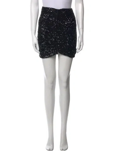 Pre-owned Nookie Sequin Embellishments Mini Skirt W/ Tags In Black