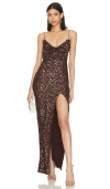 Nookie Smoke Show Gown In Chocolate