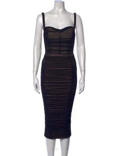 Pre-owned Nookie Square Neckline Knee-length Dress W/ Tags In Black