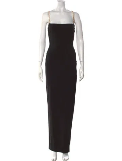 Pre-owned Nookie Square Neckline Long Dress In Black
