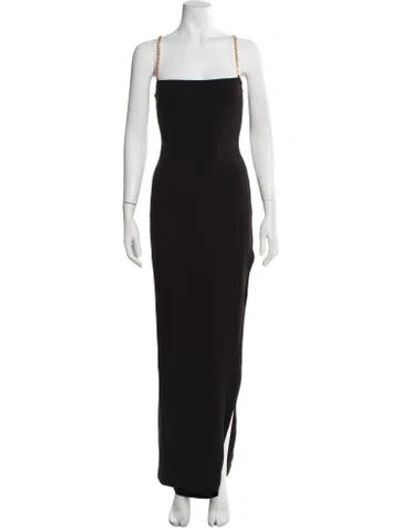 Pre-owned Nookie Square Neckline Long Dress In Black