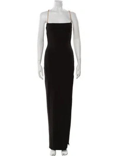 Pre-owned Nookie Square Neckline Long Dress In Black
