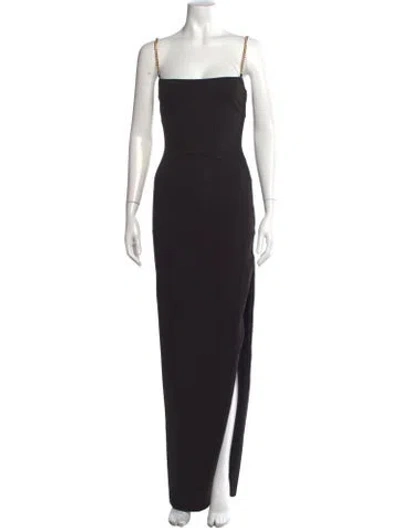 Pre-owned Nookie Square Neckline Long Dress In Black
