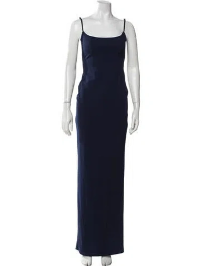 Pre-owned Nookie Square Neckline Long Dress In Blue