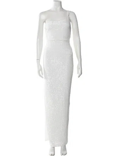 Pre-owned Nookie Square Neckline Long Dress In Neutral