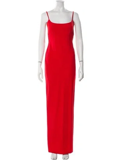 Pre-owned Nookie Square Neckline Long Dress In Orange