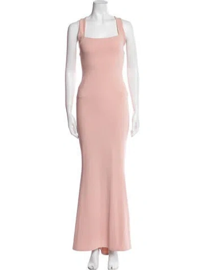 Pre-owned Nookie Square Neckline Long Dress In Pink