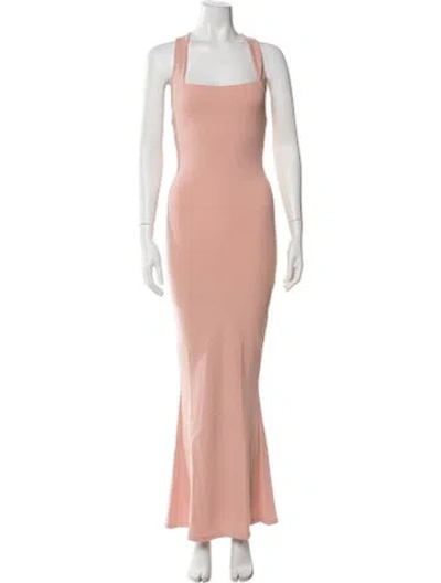 Pre-owned Nookie Square Neckline Long Dress In Pink