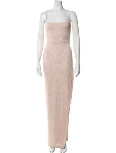 Pre-owned Nookie Square Neckline Long Dress In Pink