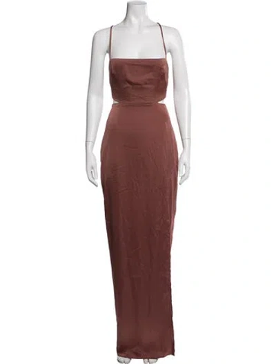 Pre-owned Nookie Square Neckline Long Dress W/ Tags In Brown