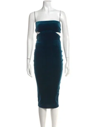 Pre-owned Nookie Square Neckline Midi Length Dress In Multi