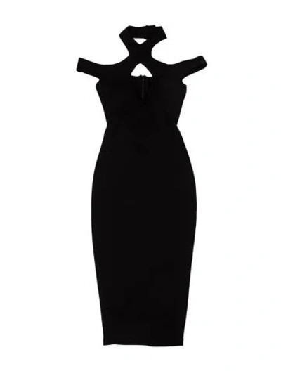 Pre-owned Nookie Square Neckline Midi Length Dress W/ Tags In Black