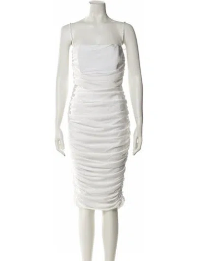Pre-owned Nookie Square Neckline Midi Length Dress W/ Tags In White