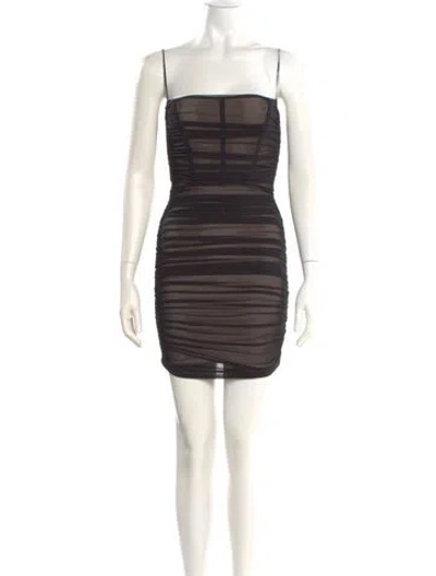 Pre-owned Nookie Square Neckline Mini Dress In Black