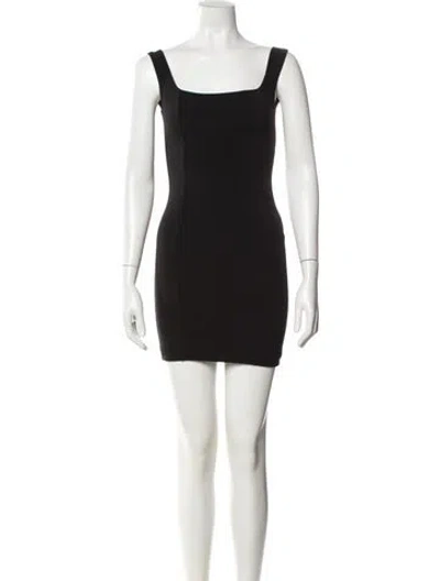 Pre-owned Nookie Square Neckline Mini Dress In Black