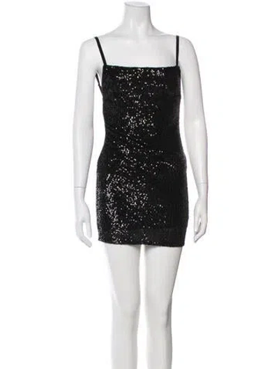 Pre-owned Nookie Square Neckline Mini Dress In Black