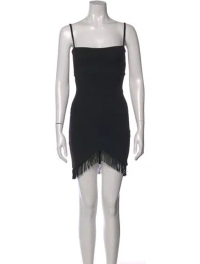 Pre-owned Nookie Square Neckline Mini Dress In Black