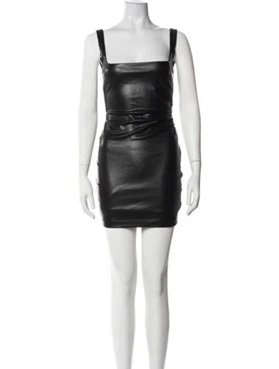 Pre-owned Nookie Square Neckline Mini Dress In Black