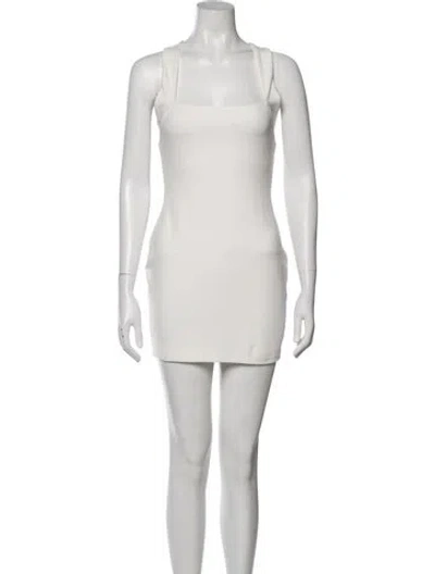 Pre-owned Nookie Square Neckline Mini Dress In Gray