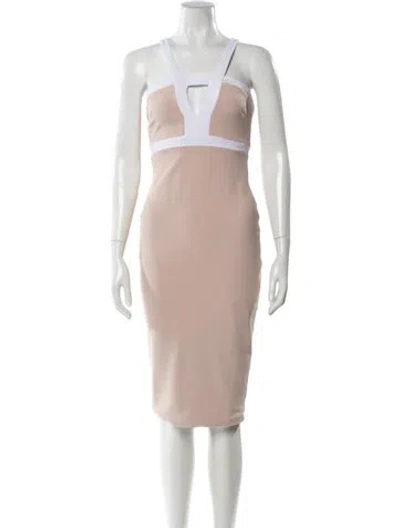 Pre-owned Nookie Square Neckline Mini Dress In Neutral