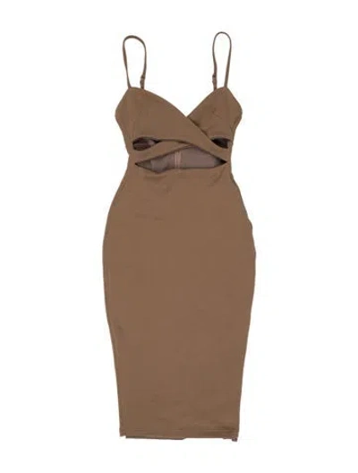 Pre-owned Nookie Square Neckline Mini Dress In Neutral