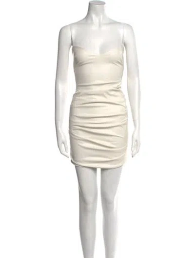 Pre-owned Nookie Square Neckline Mini Dress In Neutral