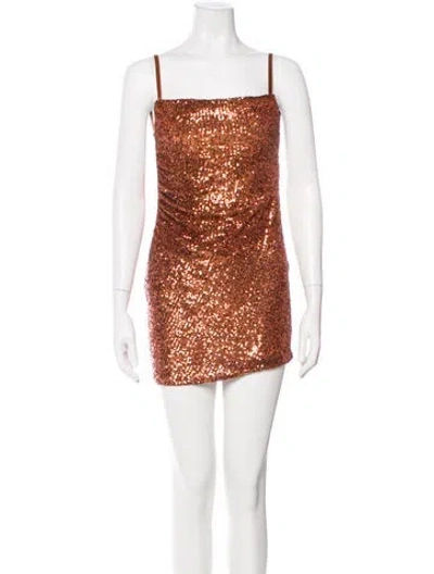 Pre-owned Nookie Square Neckline Mini Dress In Neutral