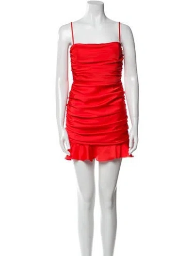 Pre-owned Nookie Square Neckline Mini Dress In Red