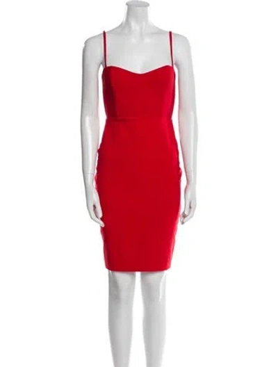 Pre-owned Nookie Square Neckline Mini Dress In Red