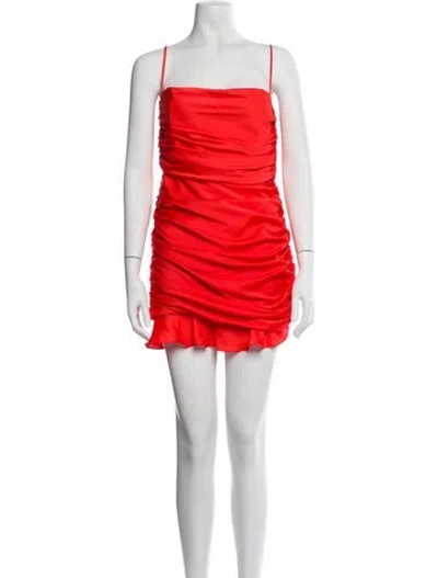 Pre-owned Nookie Square Neckline Mini Dress In Red