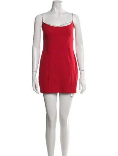 Pre-owned Nookie Square Neckline Mini Dress In Red