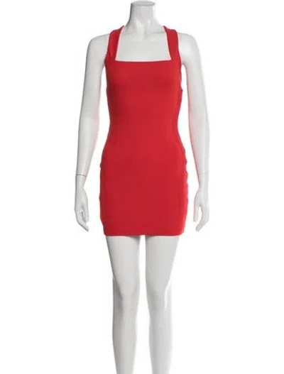 Pre-owned Nookie Square Neckline Mini Dress In Red