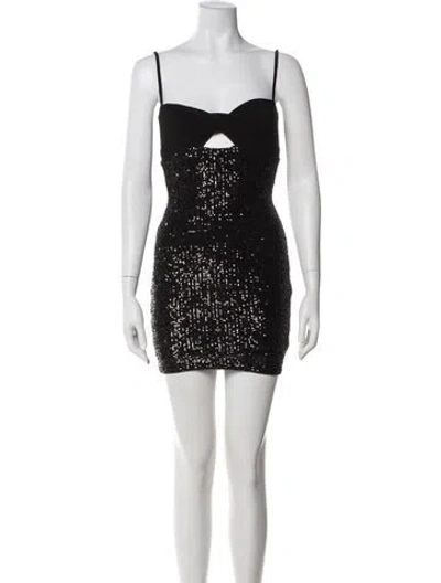 Pre-owned Nookie Square Neckline Mini Dress W/ Tags In Black