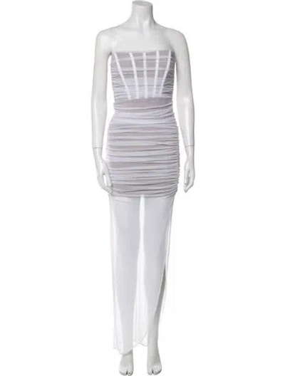 Pre-owned Nookie Square Neckline Mini Dress In White