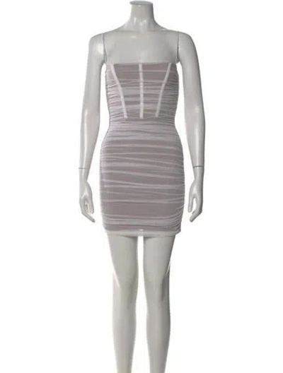 Pre-owned Nookie Square Neckline Mini Dress In White