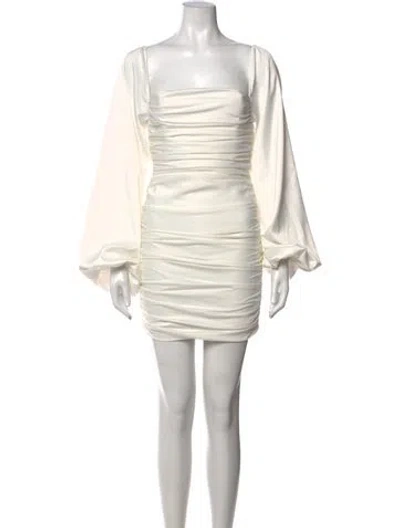 Pre-owned Nookie Square Neckline Mini Dress In White