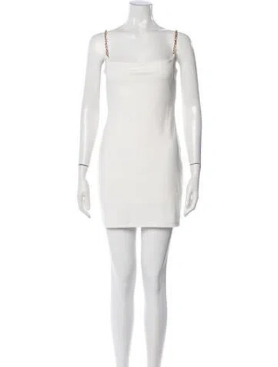 Pre-owned Nookie Square Neckline Mini Dress In White