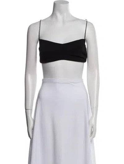 Pre-owned Nookie Square Neckline Sleeveless Crop Top In Blue