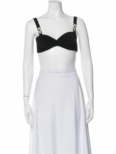 Pre-owned Nookie Square Neckline Sleeveless Crop Top W/ Tags In Black