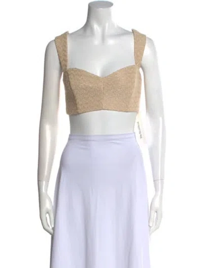 Pre-owned Nookie Square Neckline Sleeveless Crop Top W/ Tags In Blue