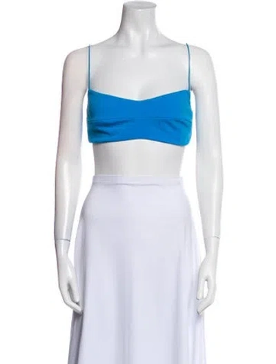 Pre-owned Nookie Square Neckline Sleeveless Crop Top W/ Tags In Blue