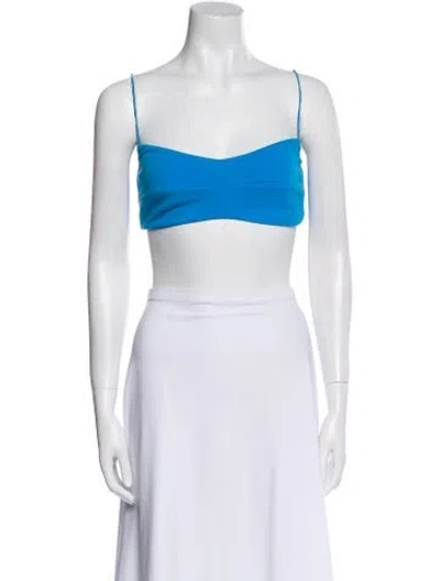 Pre-owned Nookie Square Neckline Sleeveless Crop Top W/ Tags In Blue