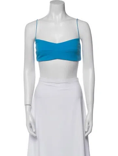 Pre-owned Nookie Square Neckline Sleeveless Crop Top W/ Tags In Blue