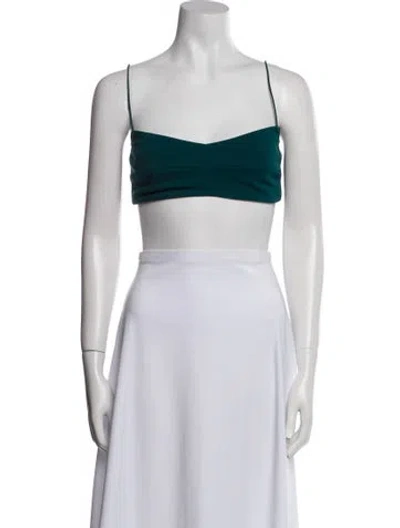 Pre-owned Nookie Square Neckline Sleeveless Crop Top W/ Tags In Green